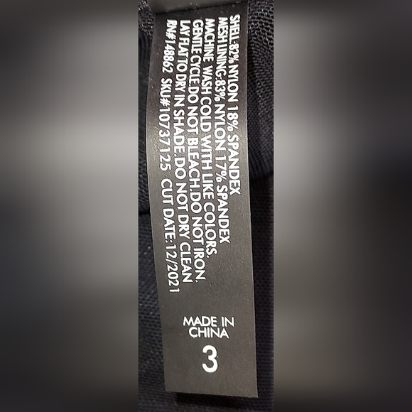 Torrid Black Lattice Front Wire Free Lightly Lined One Piece Swimsuit NWT - Picture 5 of 9